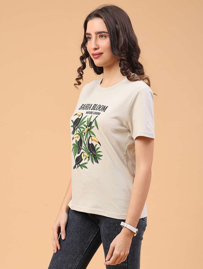 women printed round neck t-shirt - 22182264 -  Standard Image - 2