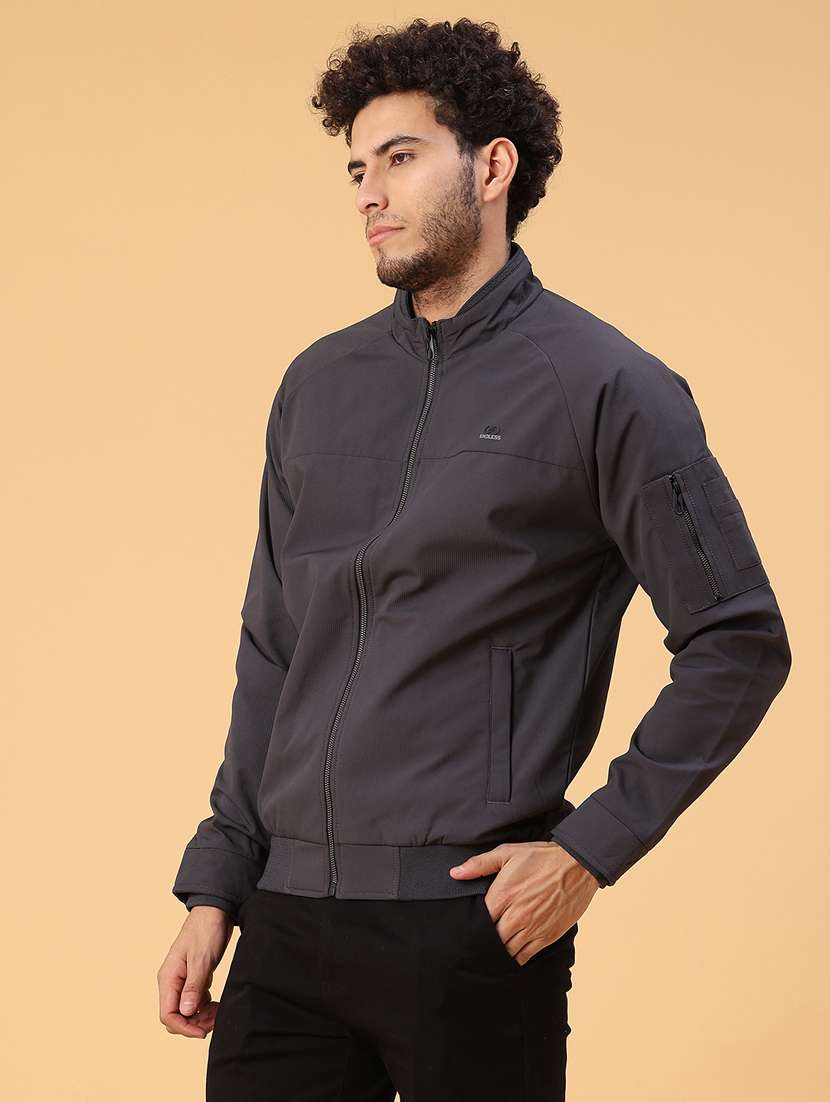 men solid long sleeve lightweight bomber jacket - 22182295 -  Standard Image - 2