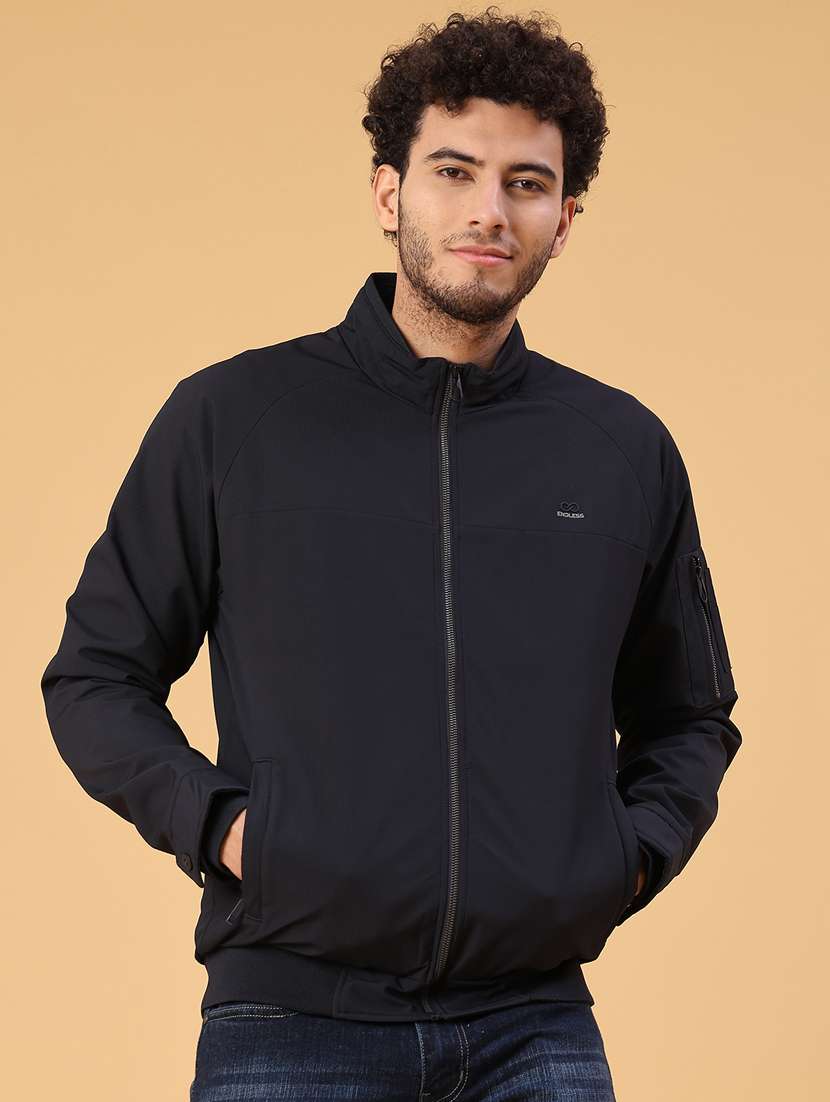 men solid long sleeve lightweight bomber jacket - 22182296 -  Standard Image - 2