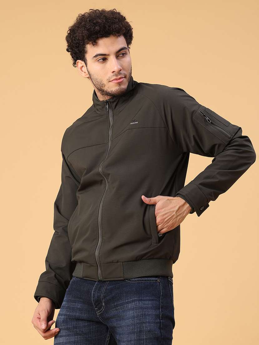 men solid long sleeve lightweight bomber jacket - 22182297 -  Standard Image - 2