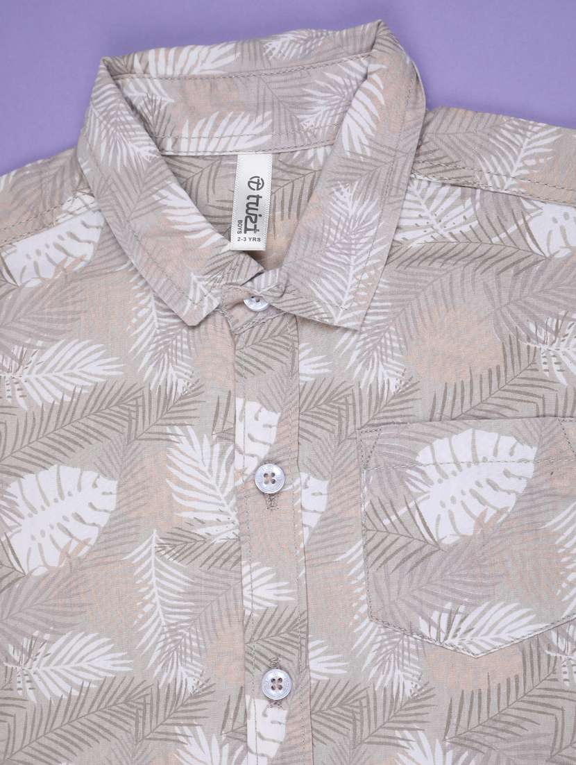 boys printed collared short sleeve shirt - 22182374 -  Standard Image - 2