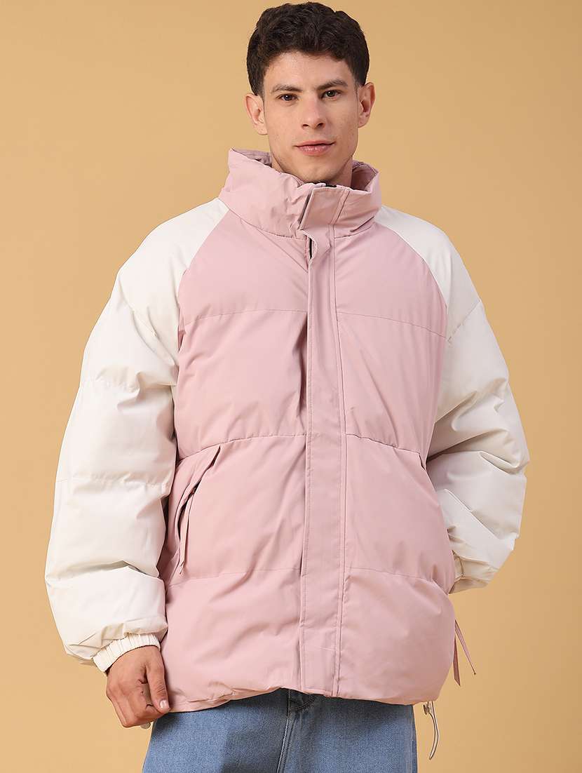 men color block long sleeve lightweight puffer jacket - 22182400 -  Standard Image - 2