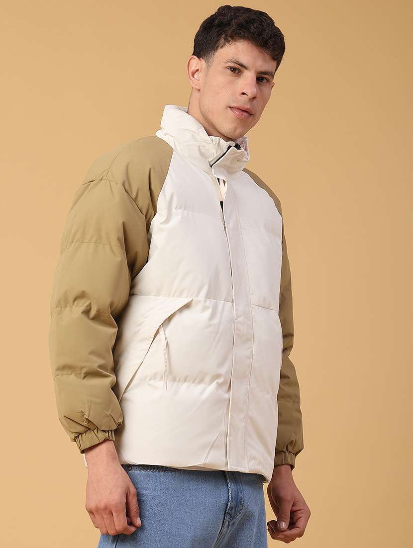 men color block long sleeve lightweight puffer jacket - 22182401 -  Standard Image - 2