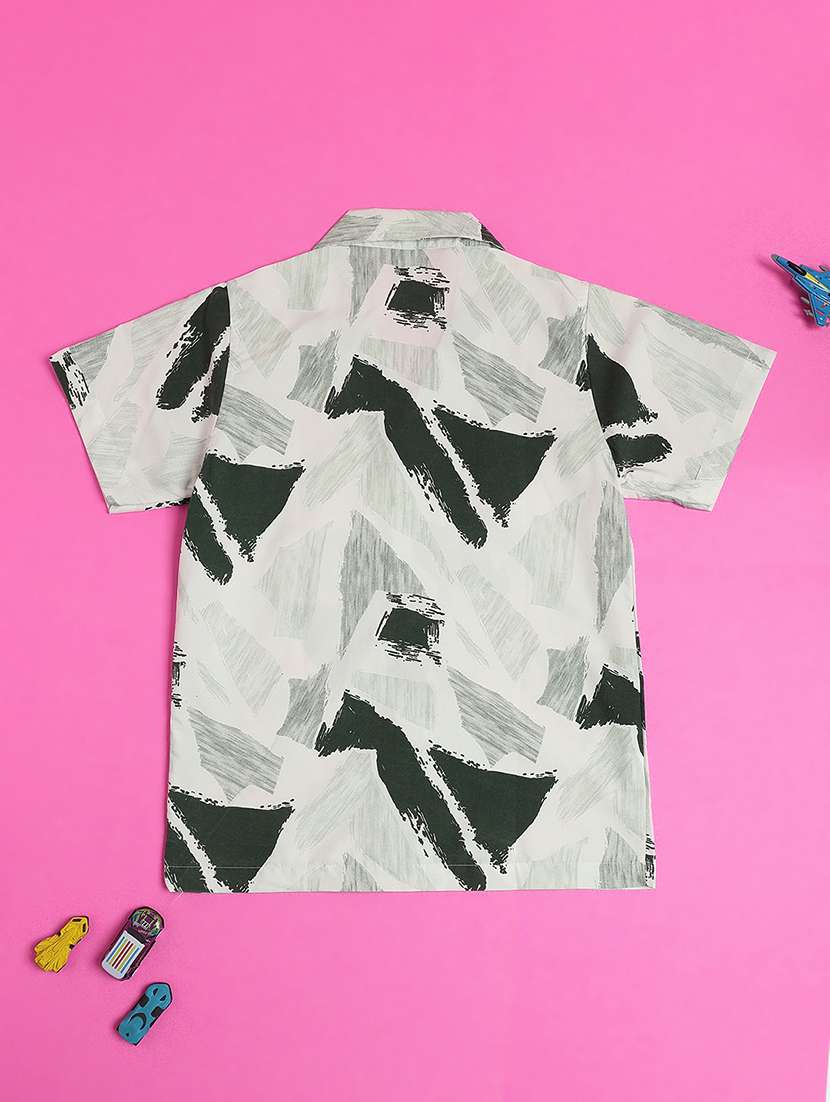 boys printed collared short sleeve shirt - 22182425 -  Standard Image - 2