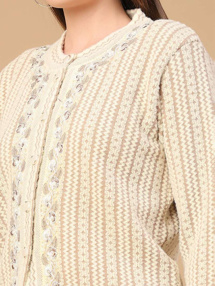 women self design long sleeve cardigan - 22182432 -  Standard Image - 2