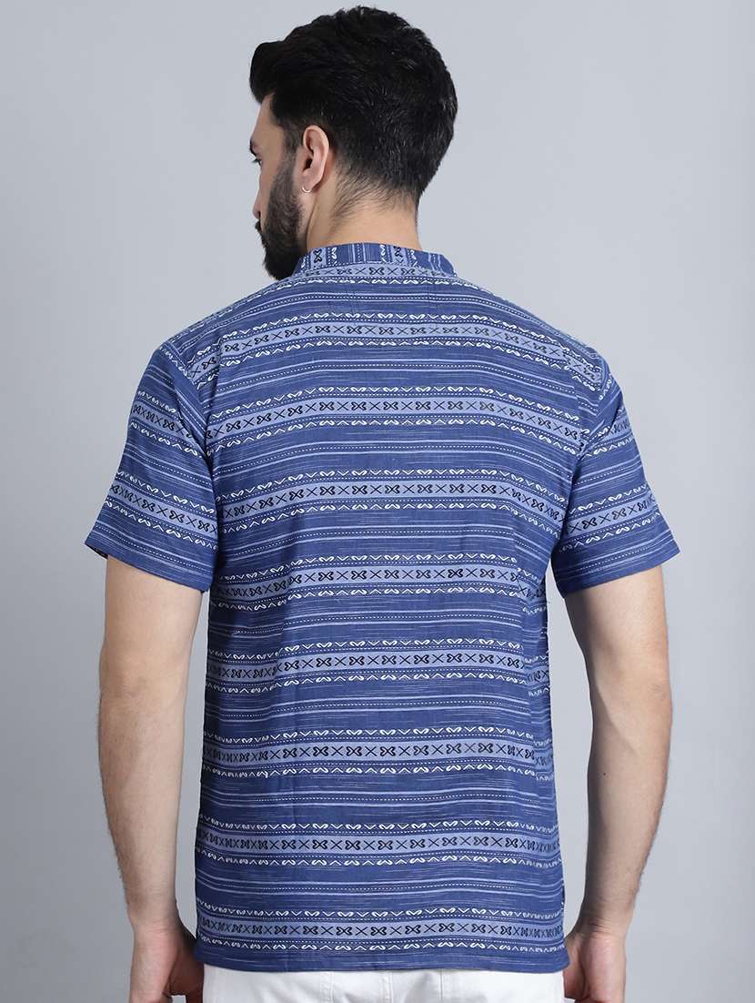men self design mandarin neck short kurta - 22182641 -  Standard Image - 2