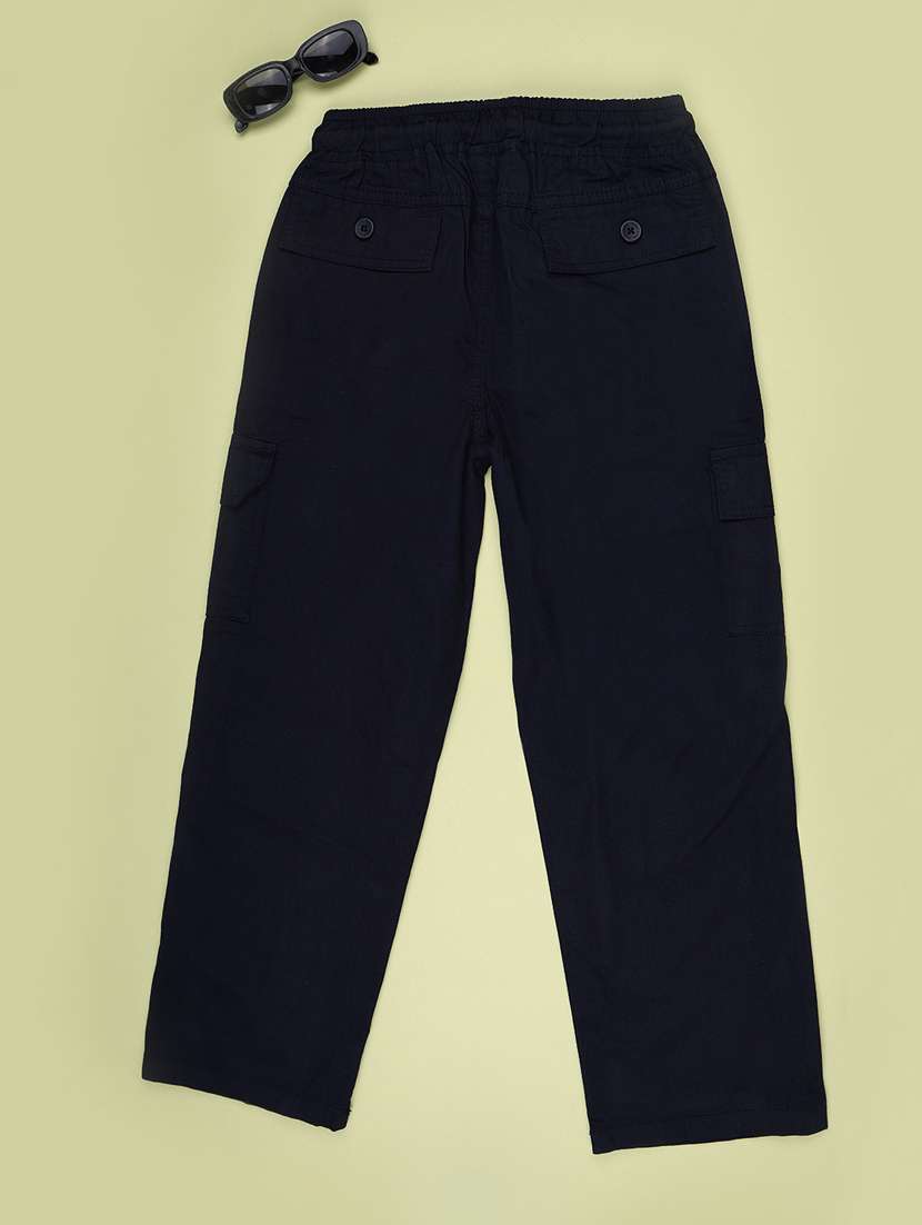 boys solid mid rise regular trackpant - 22182899 -  Standard Image - 2