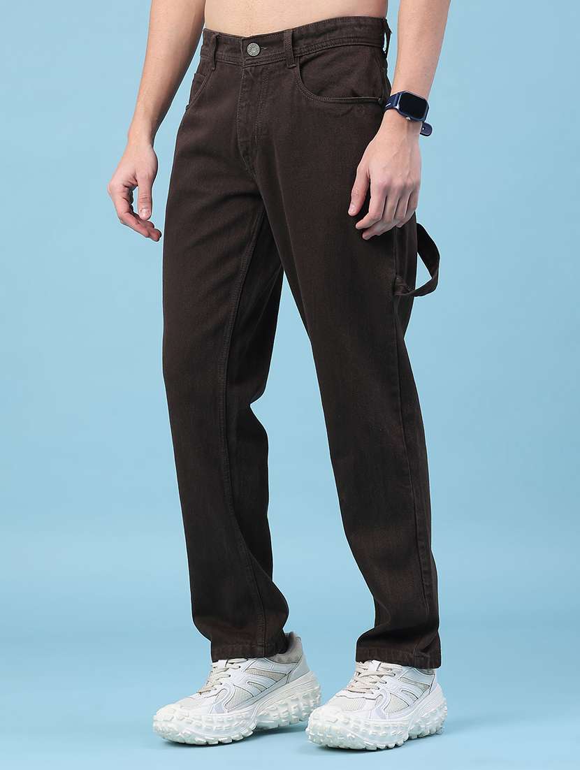 men plain mid rise full length tapered jeans - 22182909 -  Standard Image - 2