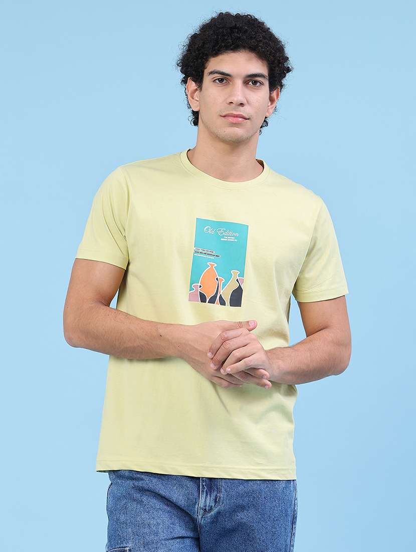 men printed short sleeve slim fit t-shirt - 22182946 -  Standard Image - 2