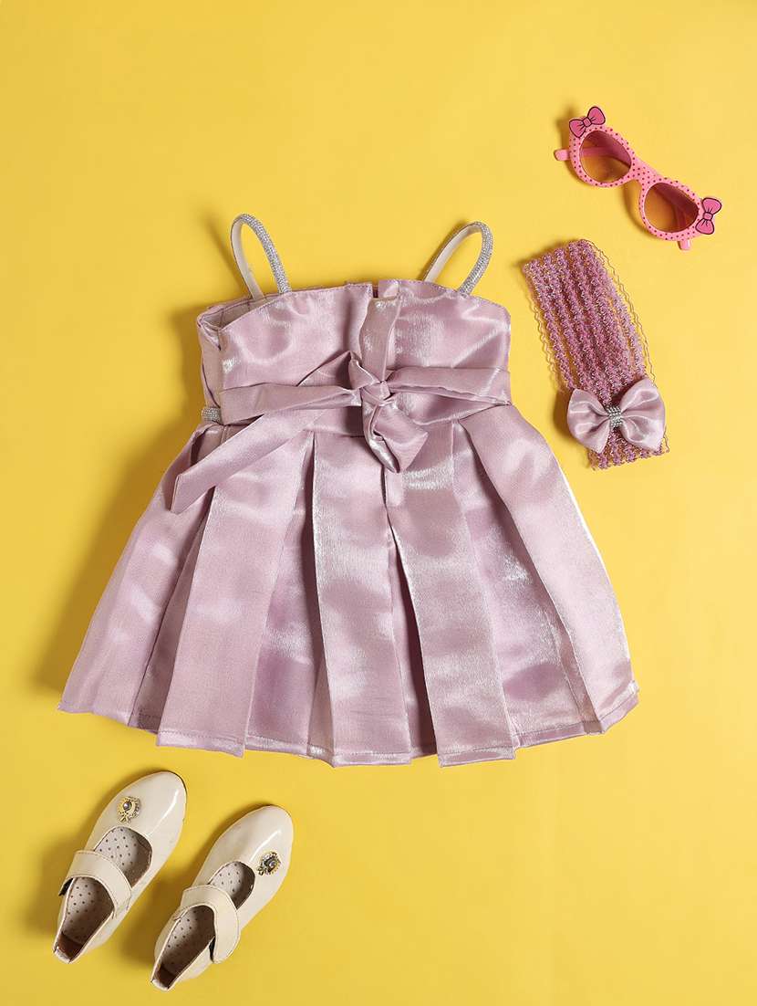 mauve polyester frock - 22183047 -  Standard Image - 2