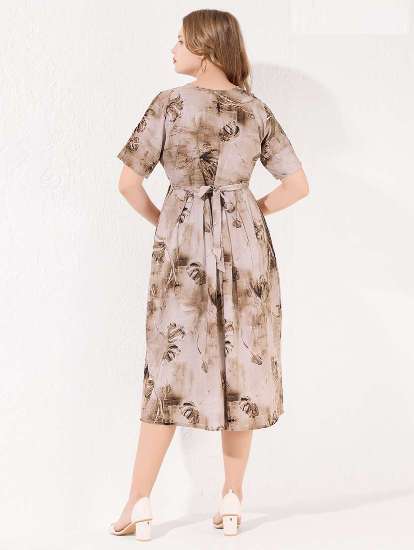 women printed short sleeve maternity wear dress - 22183079 -  Standard Image - 2