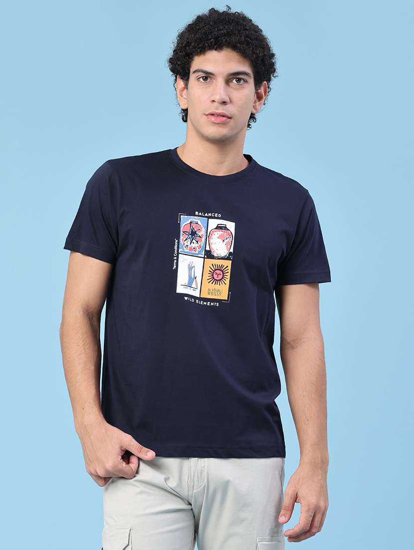 men printed short sleeve slim fit t-shirt - 22183092 -  Standard Image - 2