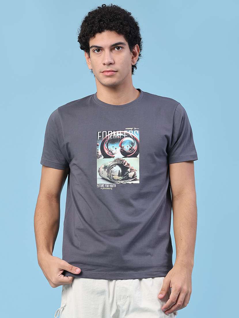 men printed short sleeve slim fit t-shirt - 22183093 -  Standard Image - 2
