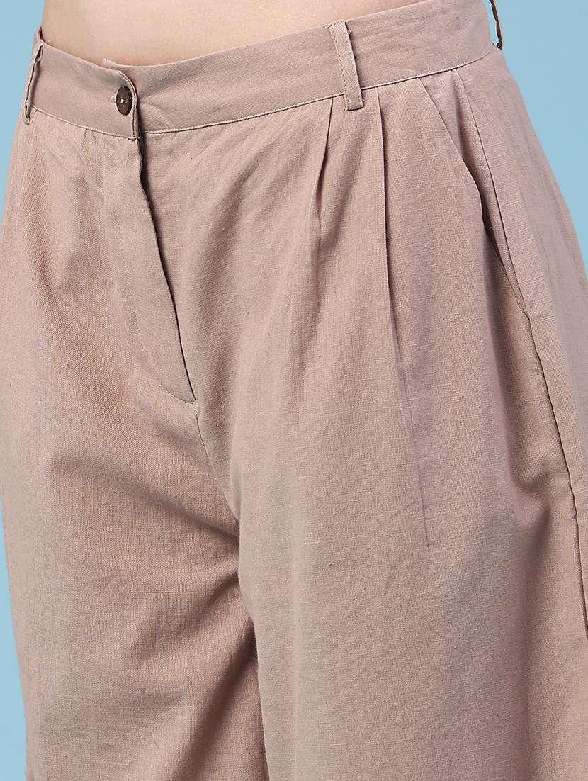women solid mid rise culottes - 22183144 -  Standard Image - 2