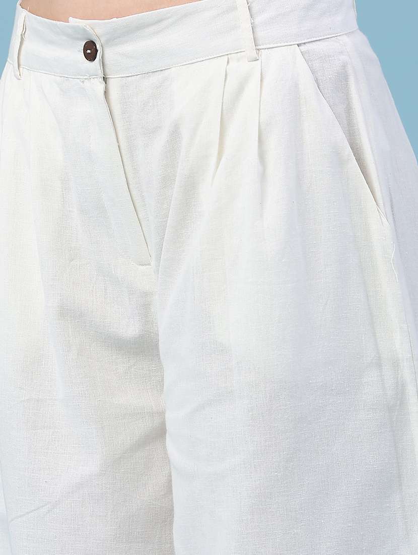women solid mid rise culottes - 22183145 -  Standard Image - 2