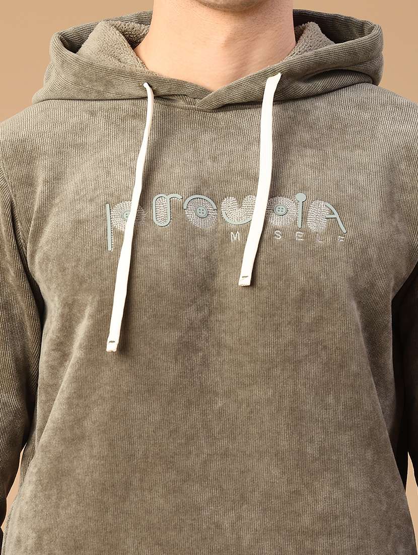 men solid long sleeve hooded sweatshirt - 22183167 -  Standard Image - 2