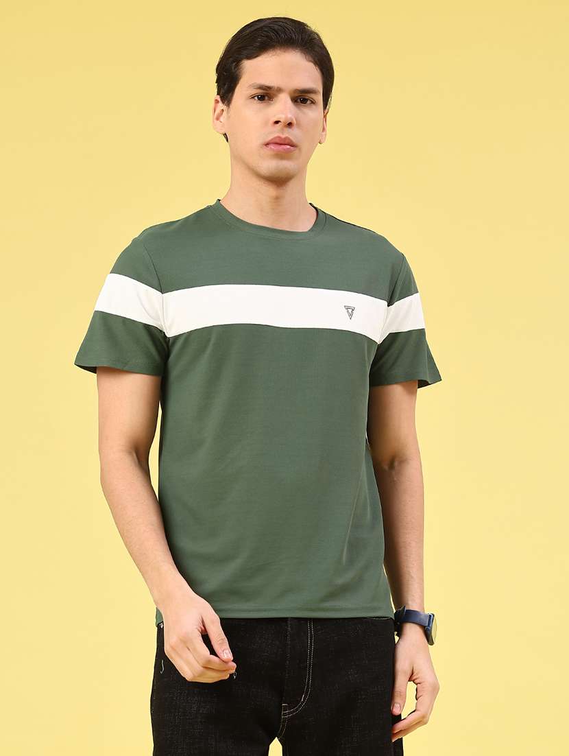 men color block short sleeve t-shirt - 22183222 -  Standard Image - 2