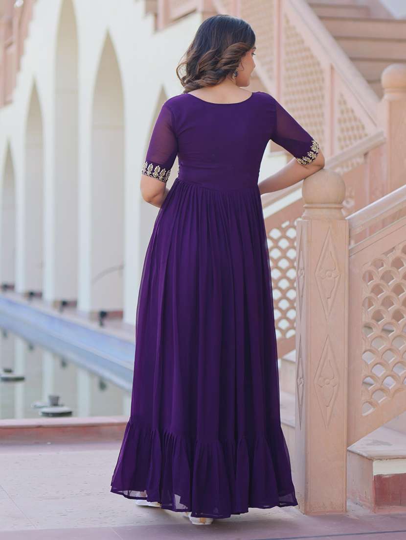 women solid with work short sleeve tiered dress - 22183285 -  Standard Image - 2