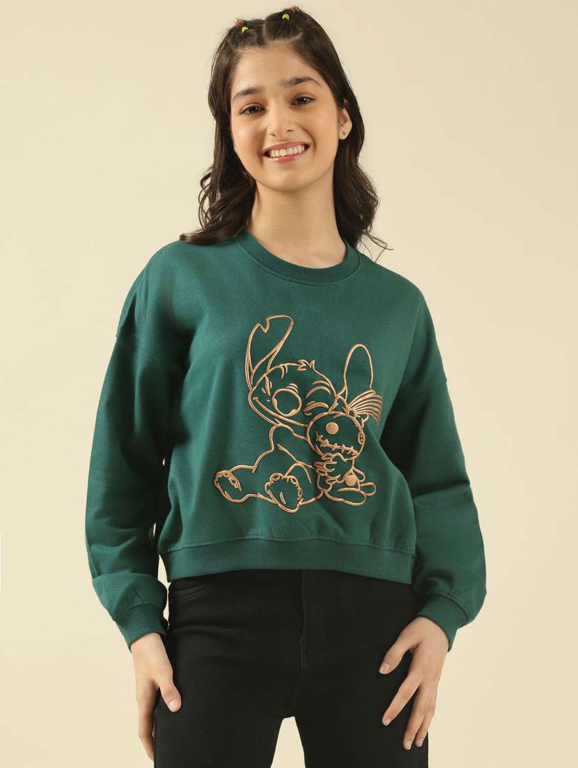 girls printed long sleeve sweatshirt