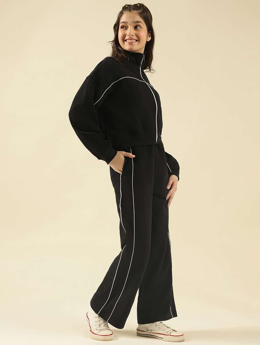 girls solid active wear co-ord set - 22183361 -  Standard Image - 2