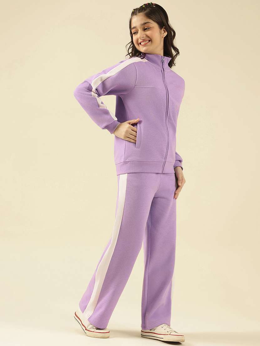 girls solid active wear co-ord set - 22183366 -  Standard Image - 2