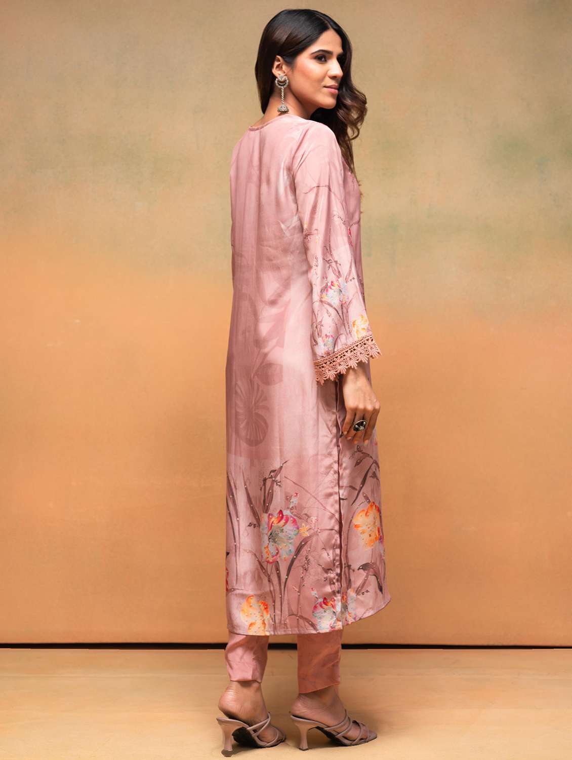 women solid with work long sleeve kurta pant with dupatta set - 22183420 -  Standard Image - 2