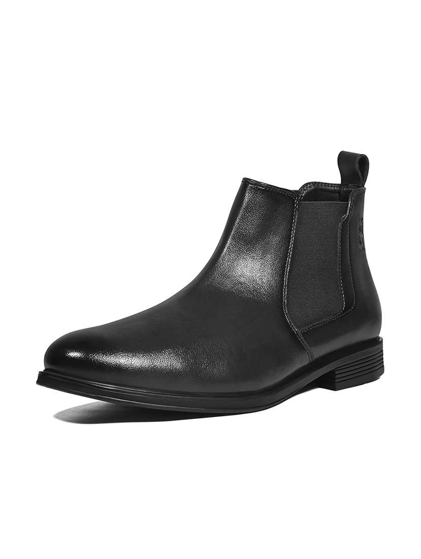 men black slip on boot - 22183442 -  Standard Image - 2