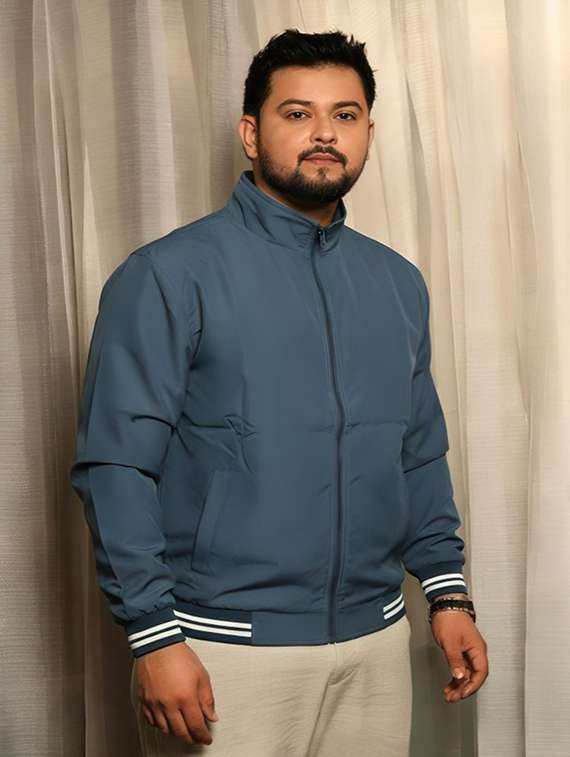 men solid long sleeve bomber jacket - 22183588 -  Standard Image - 2