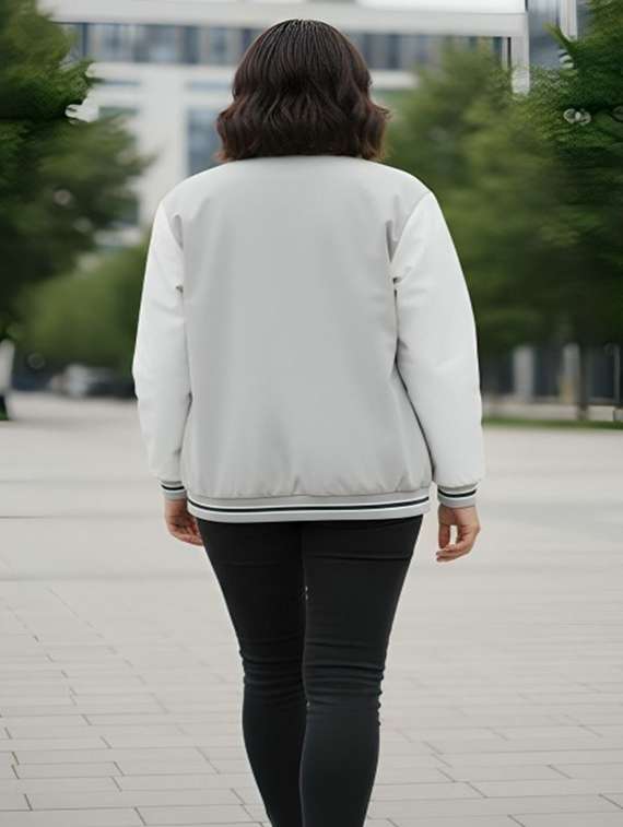 women color blocked long sleeve varsity jacket - 22183635 -  Standard Image - 2
