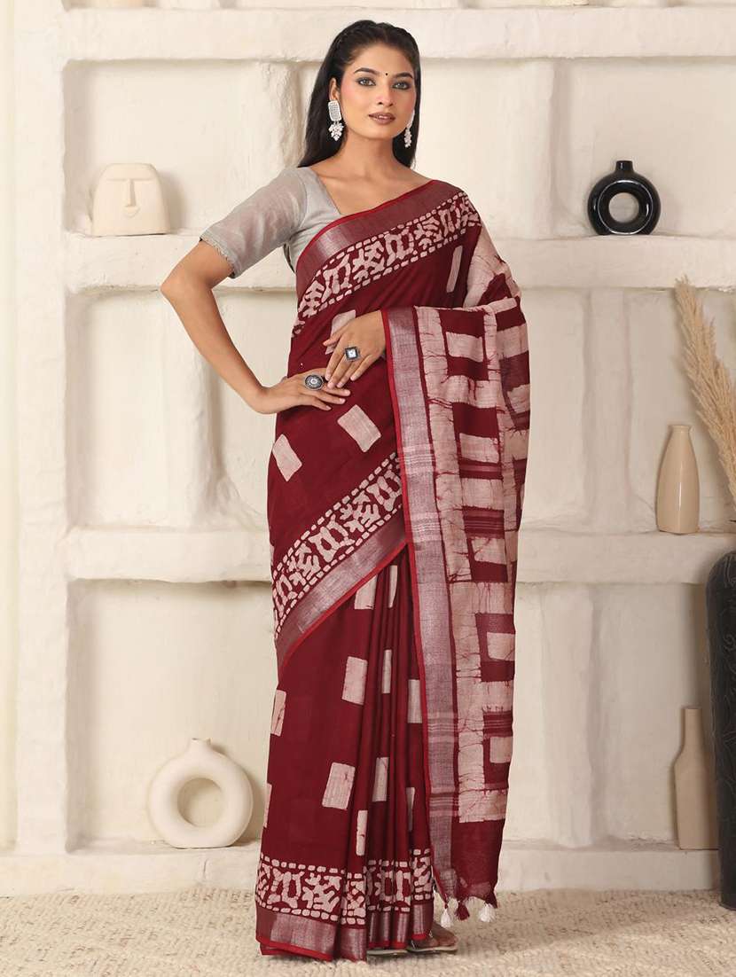 women batik printed saree with blouse - 22183757 -  Standard Image - 2
