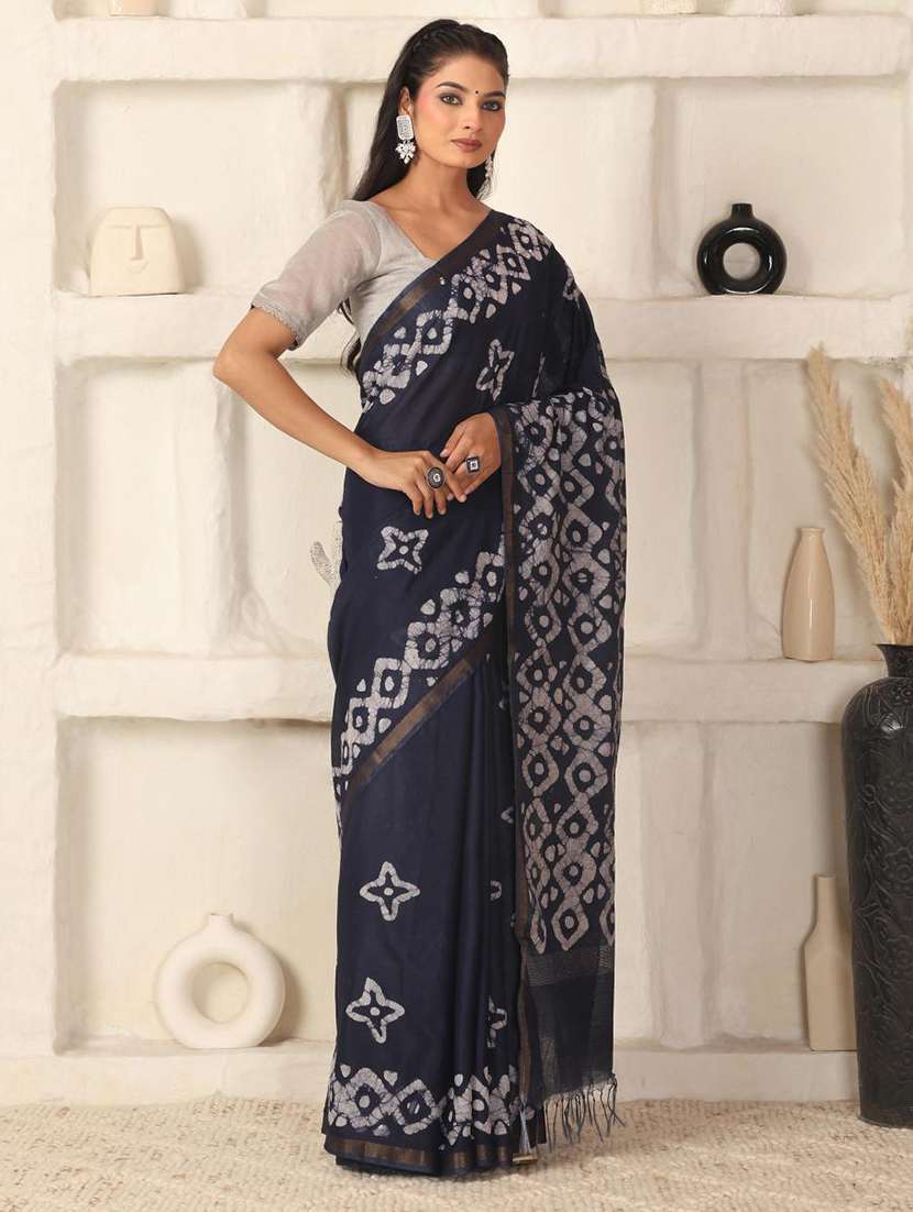 women batik printed saree with blouse - 22183758 -  Standard Image - 2
