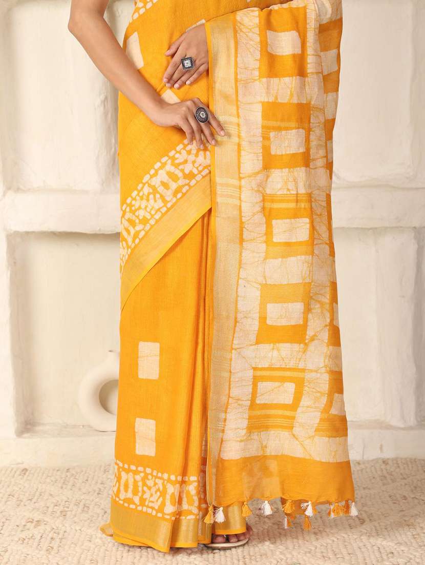 women batik printed saree with blouse - 22183759 -  Standard Image - 7