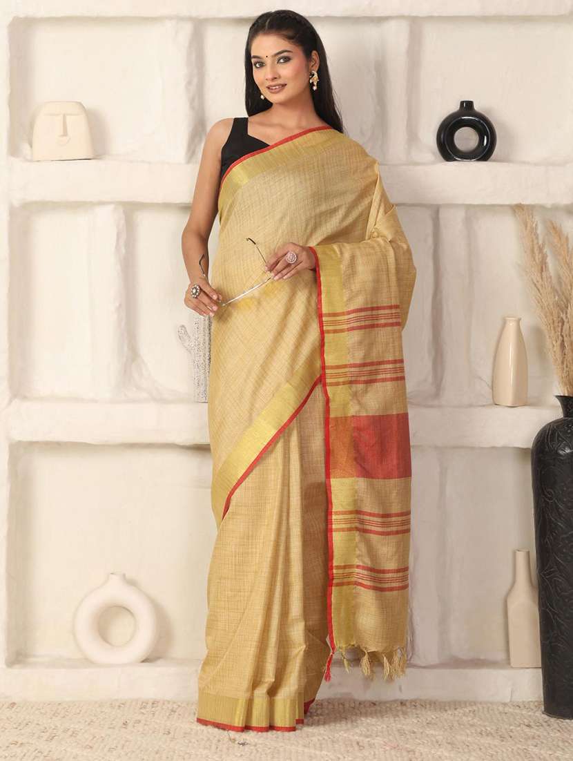 women solid with bordered saree with blouse - 22183775 -  Standard Image - 2