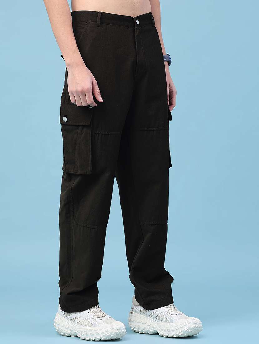 men solid mid rise cargo - 22183841 -  Standard Image - 2