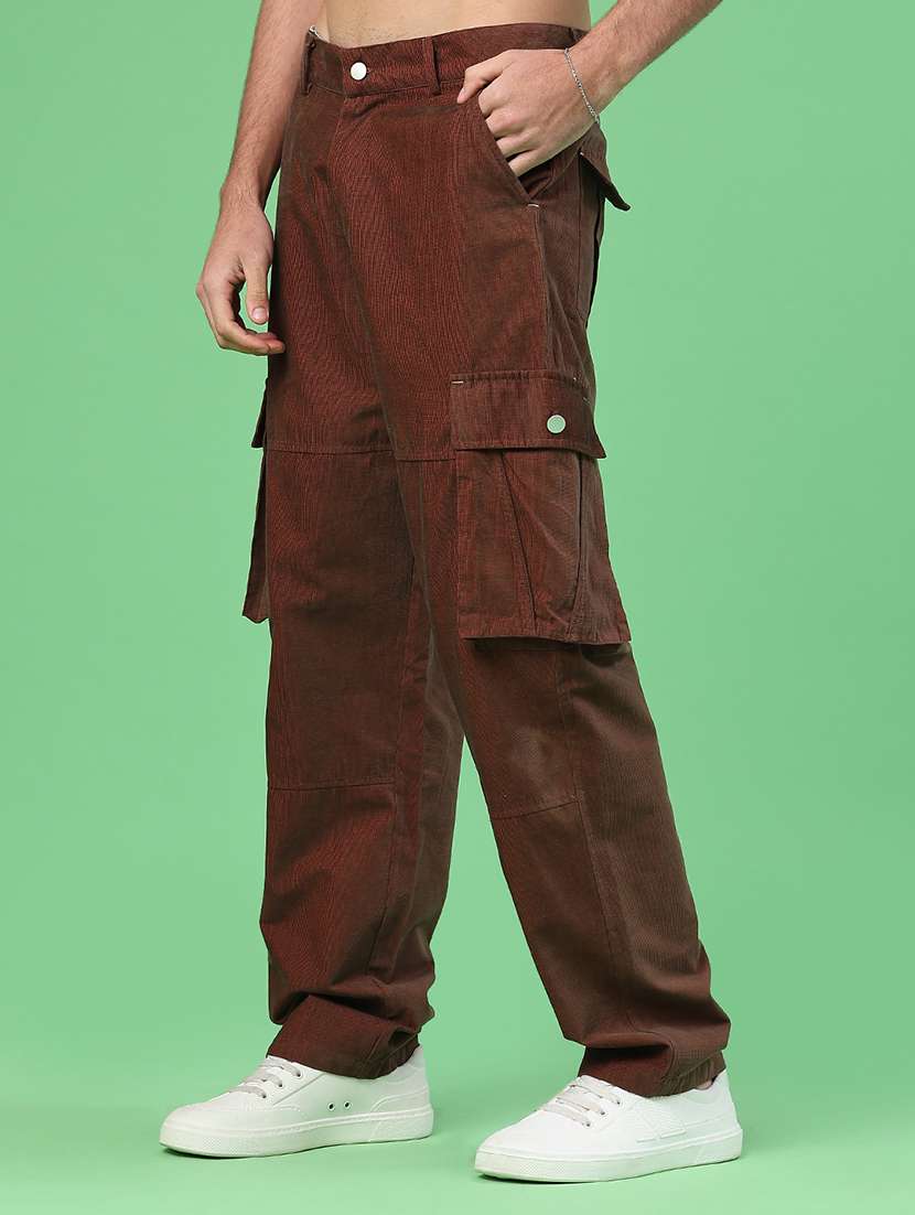 men textured mid rise relaxed fit cargo - 22183844 -  Standard Image - 2