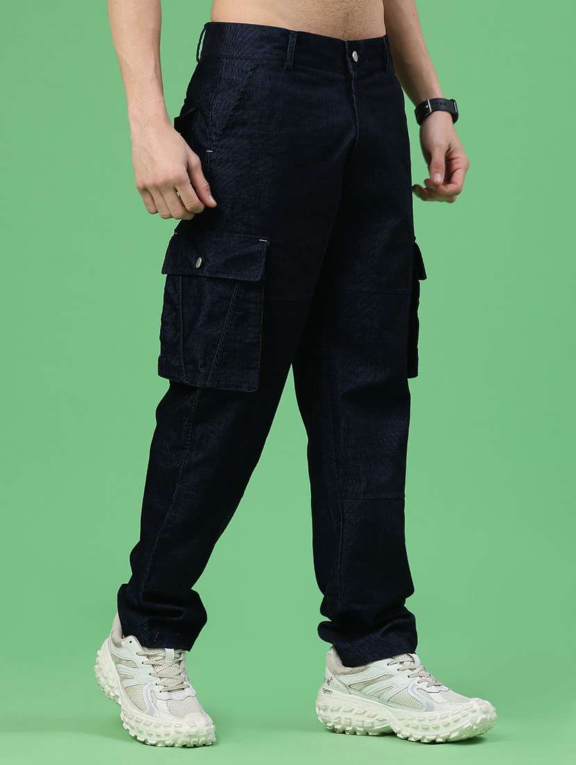 men textured mid rise relaxed fit cargo - 22183846 -  Standard Image - 2