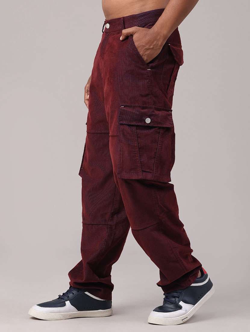 men solid mid rise relaxed fit cargo - 22183929 -  Standard Image - 2