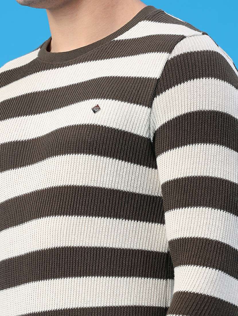 men striped long sleeve regular fit pullover  - 22184013 -  Standard Image - 2