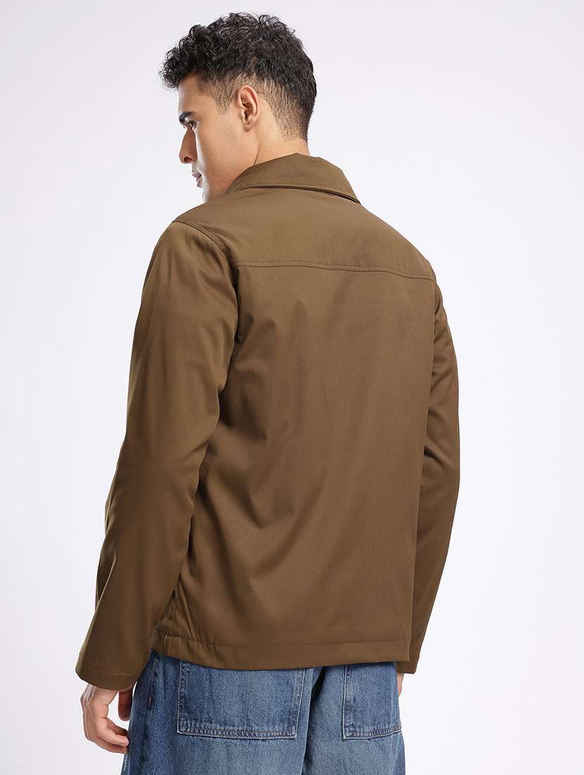 men solid long sleeve casual jacket - 22184190 -  Standard Image - 2