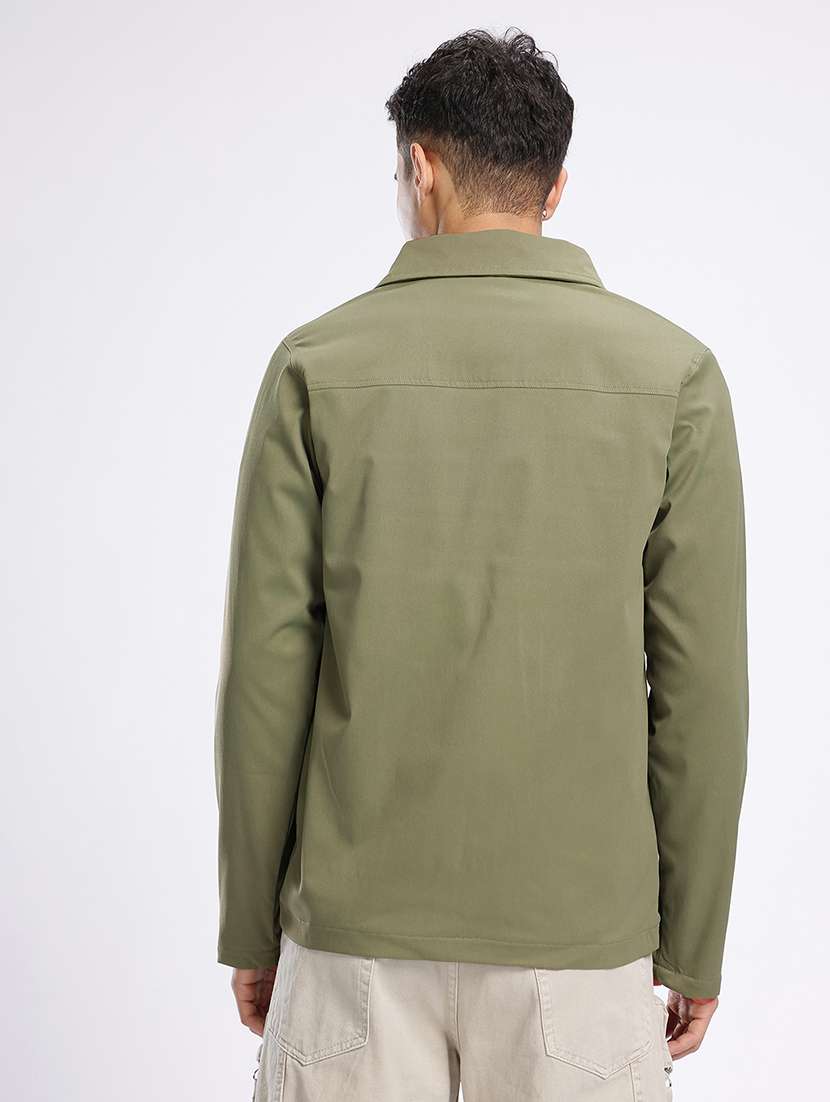 men solid long sleeve casual jacket - 22184192 -  Standard Image - 2