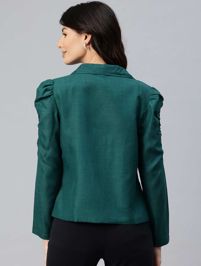 women solid long sleeve single breasted blazer - 22184211 -  Standard Image - 2
