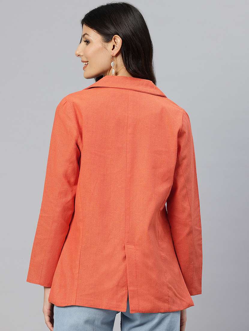 women solid long sleeve double breasted blazer - 22184217 -  Standard Image - 2