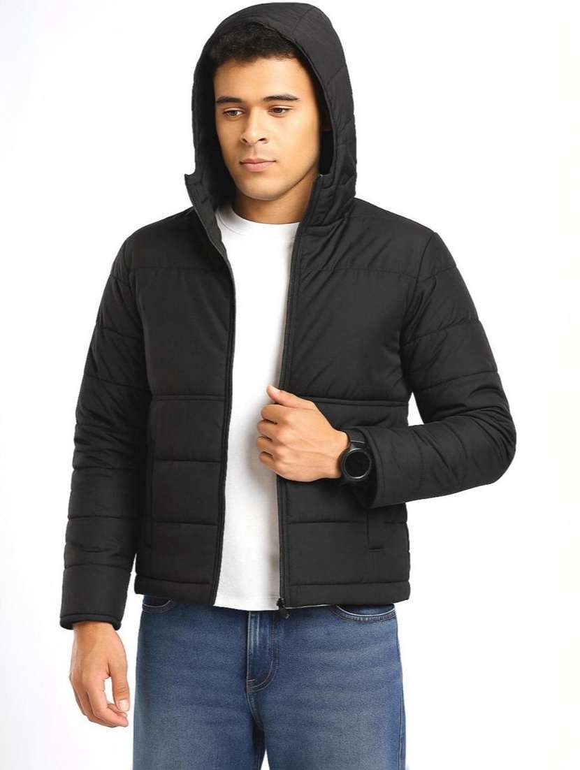 men solid long sleeve puffer jacket - 22184259 -  Standard Image - 2