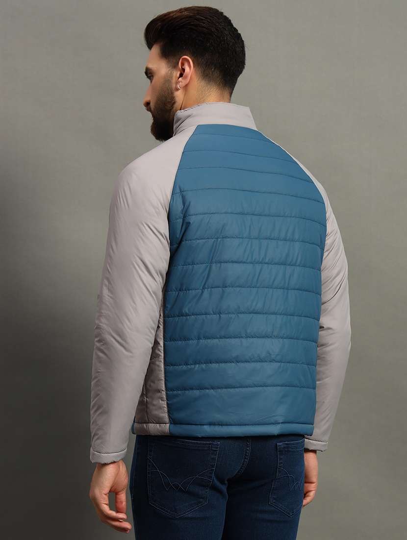 men color block long sleeve puffer jacket - 22184274 -  Standard Image - 2