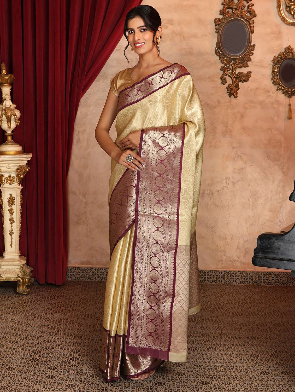 women self design banarasi saree with blouse - 22184309 -  Standard Image - 2