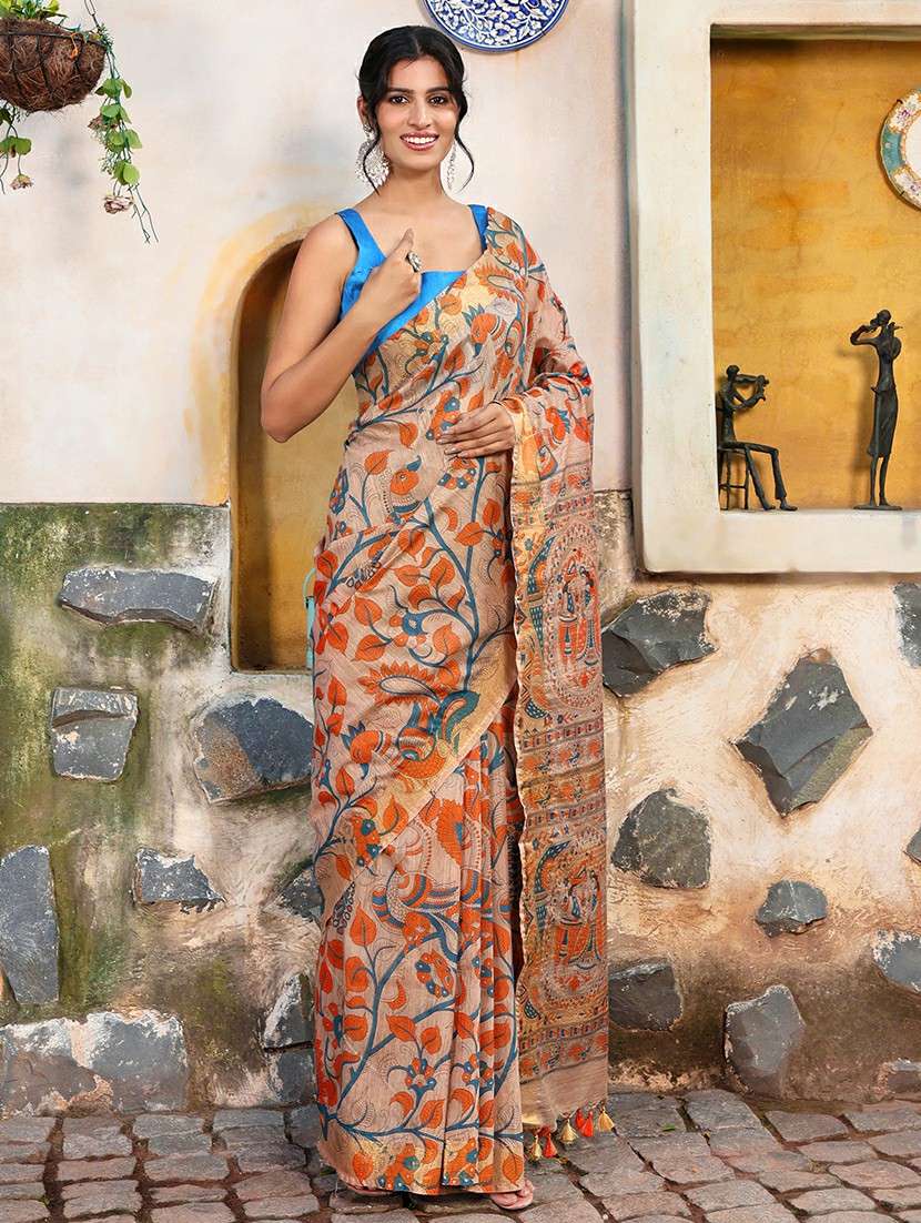 women printed casual wear saree with blouse - 22184311 -  Standard Image - 2
