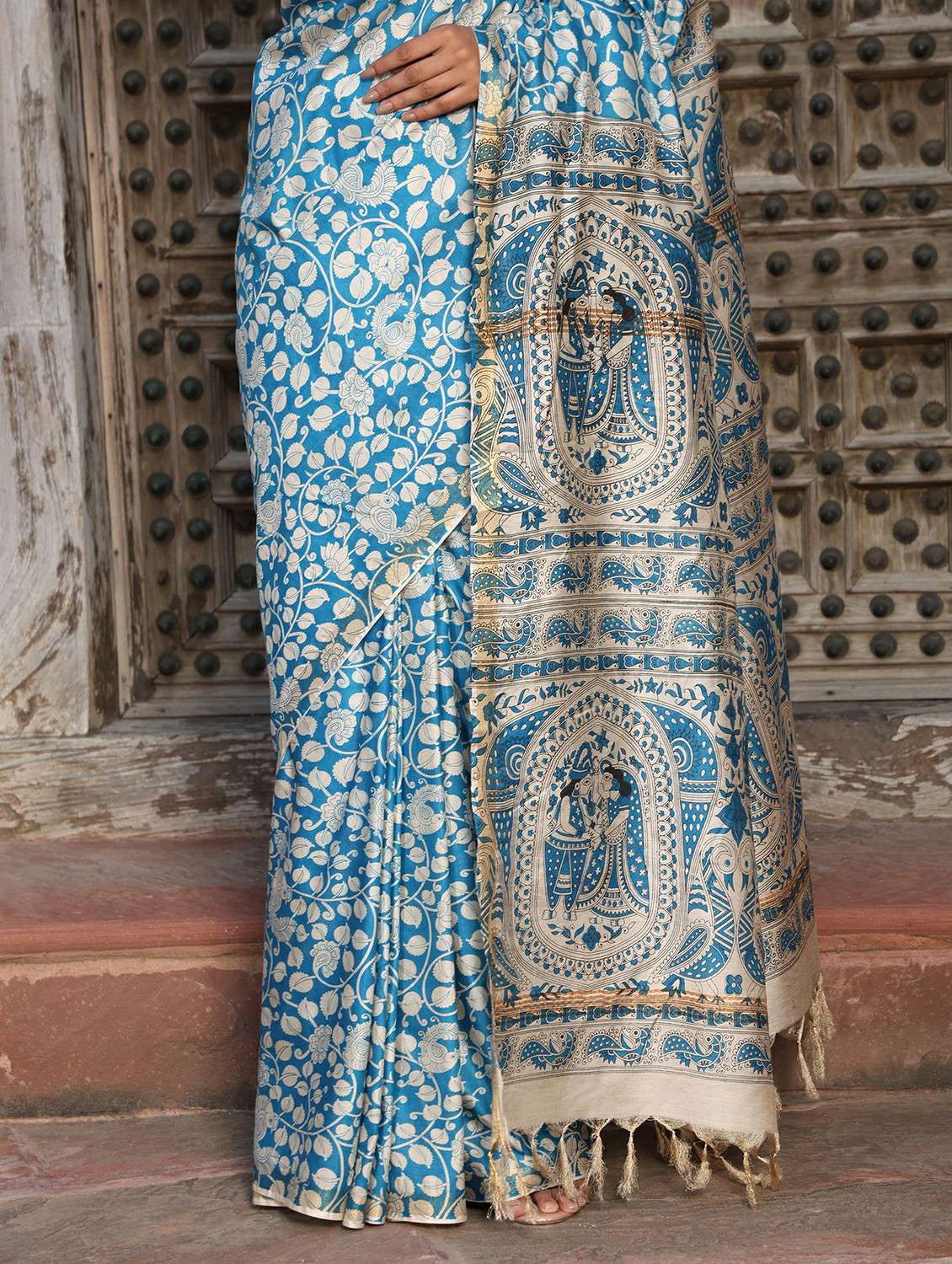 women printed casual wear saree with blouse - 22184315 -  Standard Image - 7