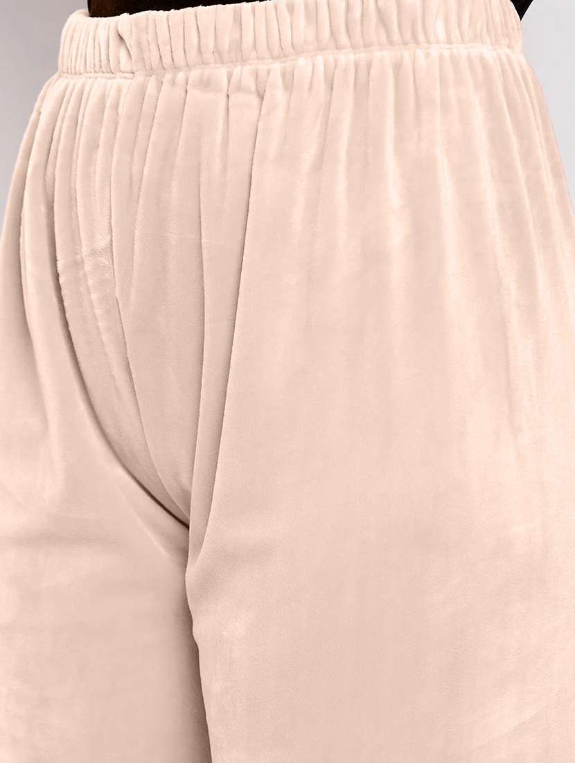 women pack of 2 solid high rise velvet straight trouser - 22184334 -  Standard Image - 7