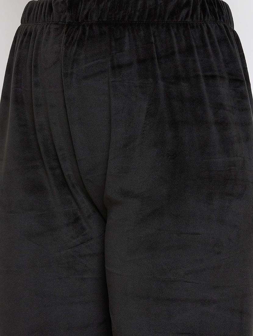 women pack of 2 solid high rise velvet straight trouser - 22184335 -  Standard Image - 7