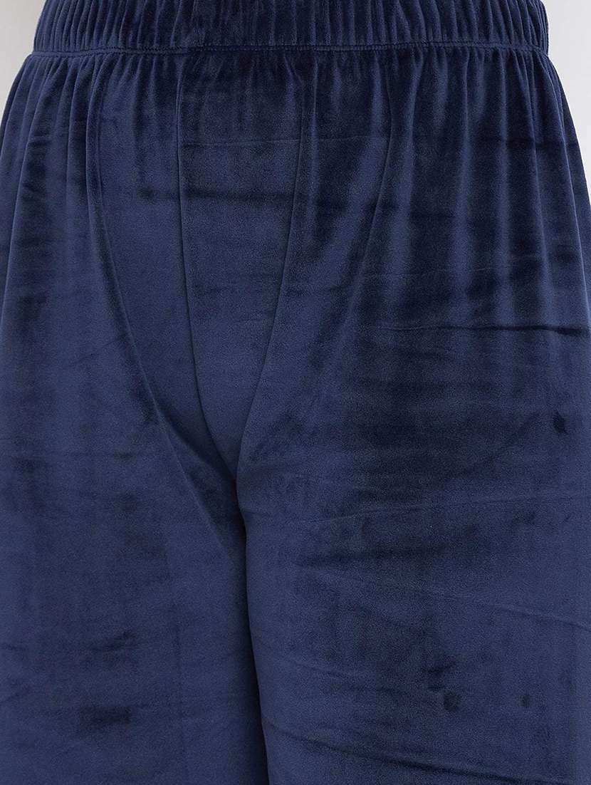 women pack of 2 solid high rise velvet straight trouser - 22184337 -  Standard Image - 7